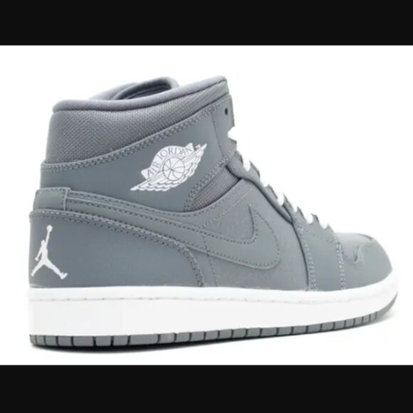 Nike Air Air Jordan 1 Retro Mid Jordans Shade Cool Grey Size 6.5 Y - Picture 4 of 15